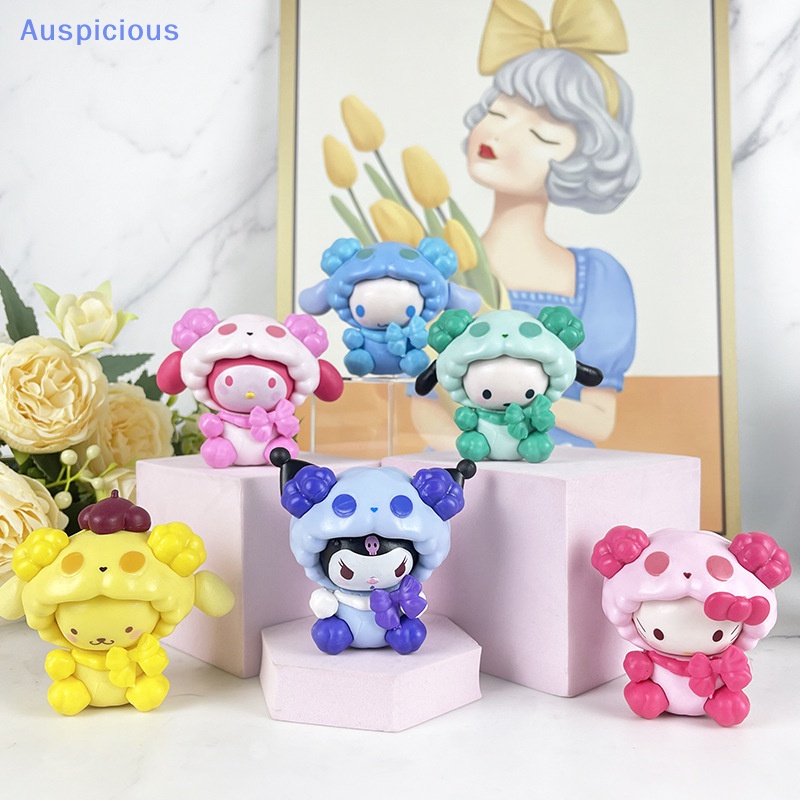 Set 6 Mô Hình Mèo Cinnamoroll Kuromi KT Mini Bằng Pvc