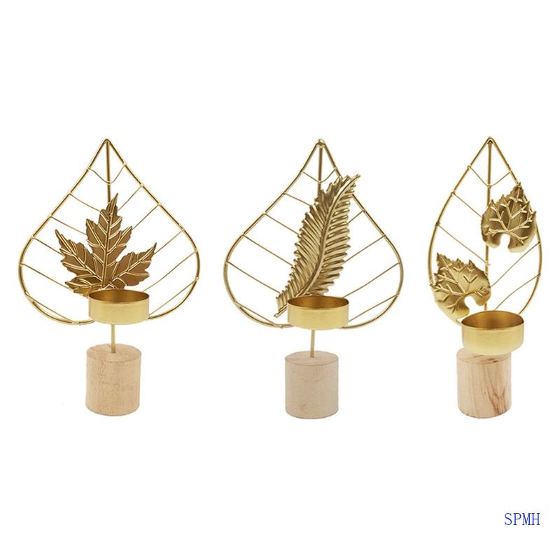 Giá Đỡ Nến Hình Chiếc Lá Bằng Sắt Lãng Mạn Trang Trí Bàn Ăn / Tiệc Cưới / Nhà Bếp