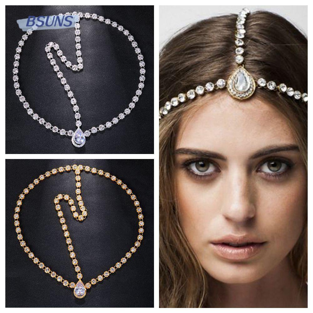 Băng Đô Cài Tóc Kiểu Turban Cho Nữ|Trâm Cài Tóc Đính Đá Nhiều Màu Sắc Cho Cô Dâu