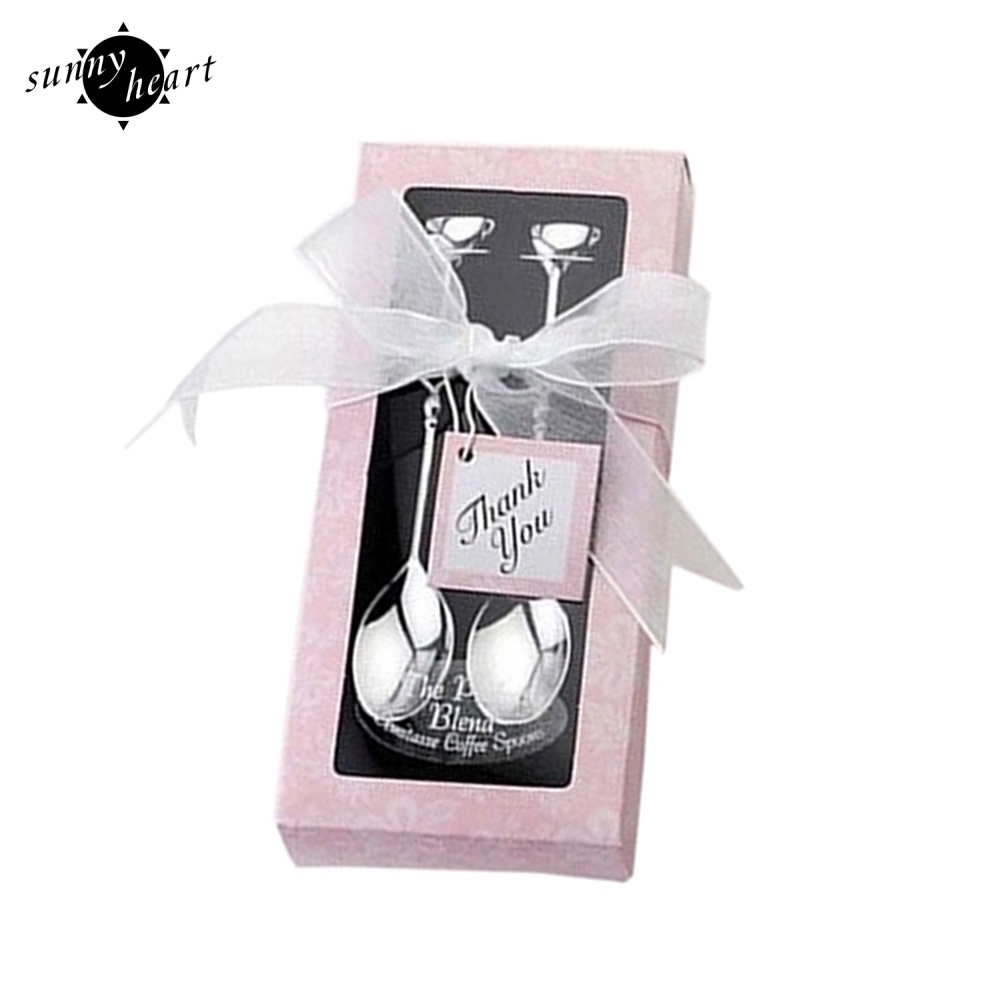 1 Cặp Muỗng Uống Trà Cà Phê Hình Trái Tim