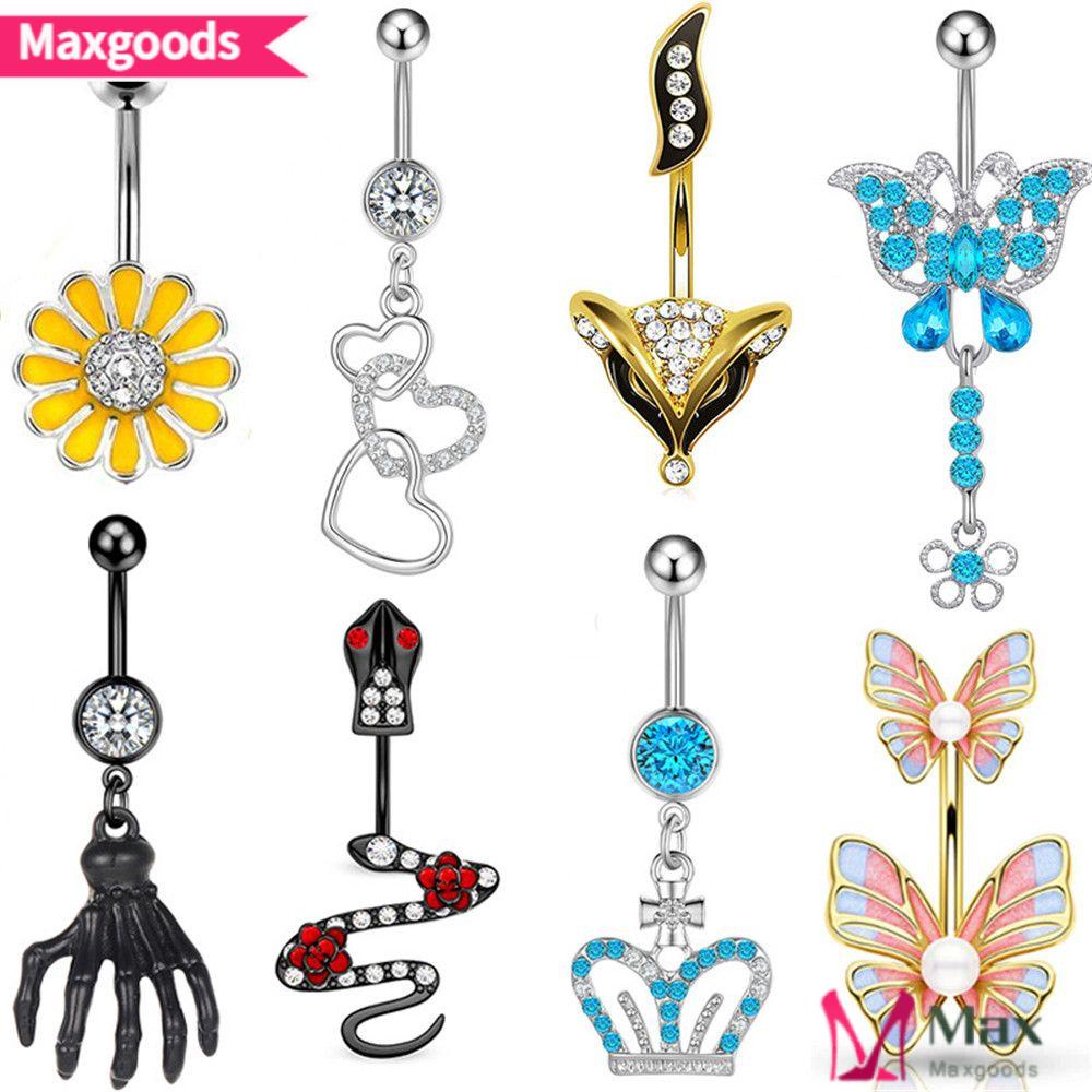 Nhẫn Bụng MAXG|Khuyên Rốn Đính Đá Cá Tính Hợp Thời Trang