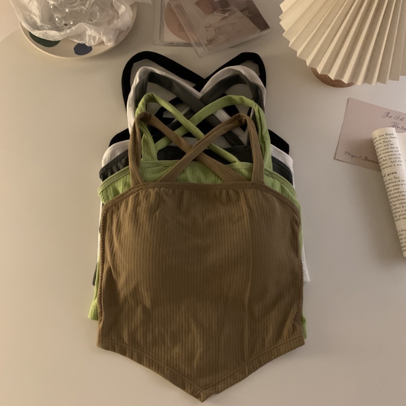 Áo Croptop Hai Dây Có Mút Nâng Ngực Thời Trang Quyến Rũ Cho Nữ