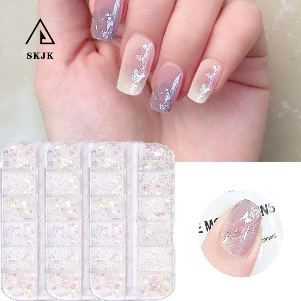 [Hàng mới về] Hộp hạt kim tuyến sequin lấp lánh 3D trang trí móng tay nghệ thuật