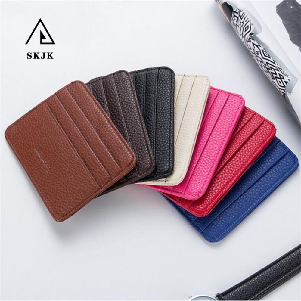 Ví Da PU Nhiều Ngăn Đựng Thẻ Ngân Hàng Kiểu Dáng Đơn Giản