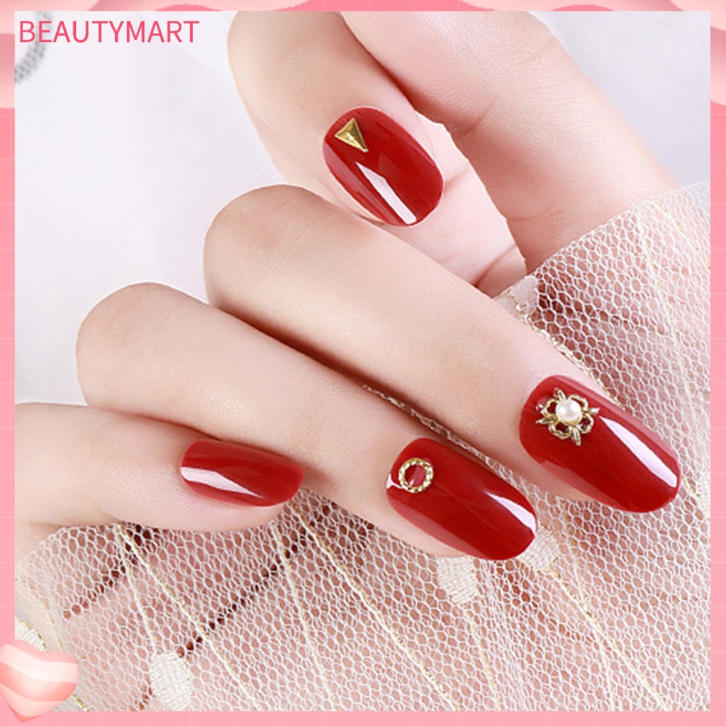 Bộ 24 Miếng Dán Móng Tay Bằng ABS Thân Thiện Với Môi Trường Chống Mòn Có Thể Tái Sử Dụng