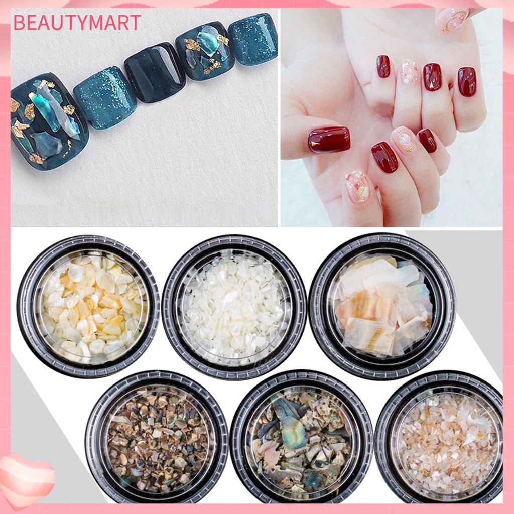 1 Hộp Vỏ Sò Tự Nhiên Trang Trí Móng Tay Nghệ Thuật