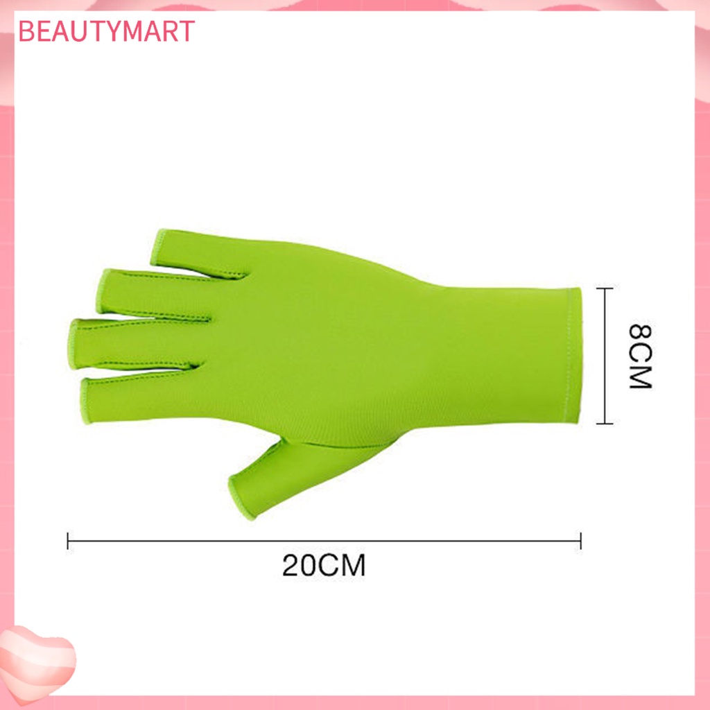 1 Đôi Găng Tay Hở Ngón Bằng Polyester Co Giãn Thoáng Khí Chống Tia UV Không Mùi Có Thể Giặt Rửa Tiện Dụng