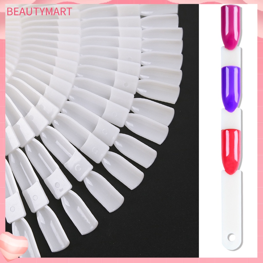 Bộ 50 Bảng Trưng Bày Móng Tay Giả Trong Suốt Hình Quạt Dễ Sử Dụng Thân Thiện Với Môi Trường