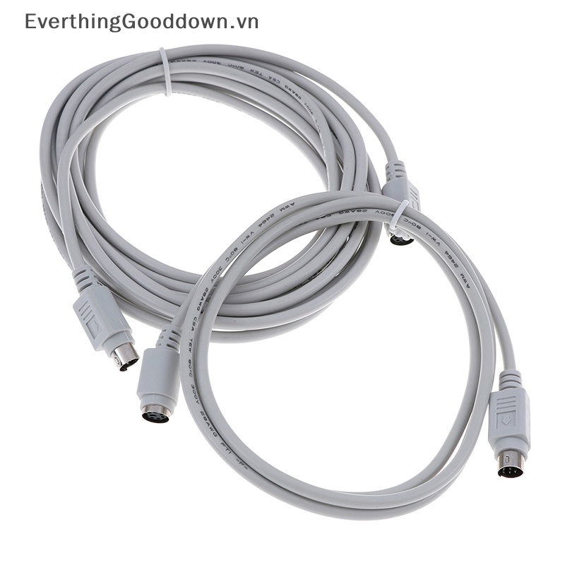 Everthingooddown Ps2 mini din 6 pin female-male 1.5m 5m 10m Dây Cáp Nối Dài Chuột Và Bàn Phím