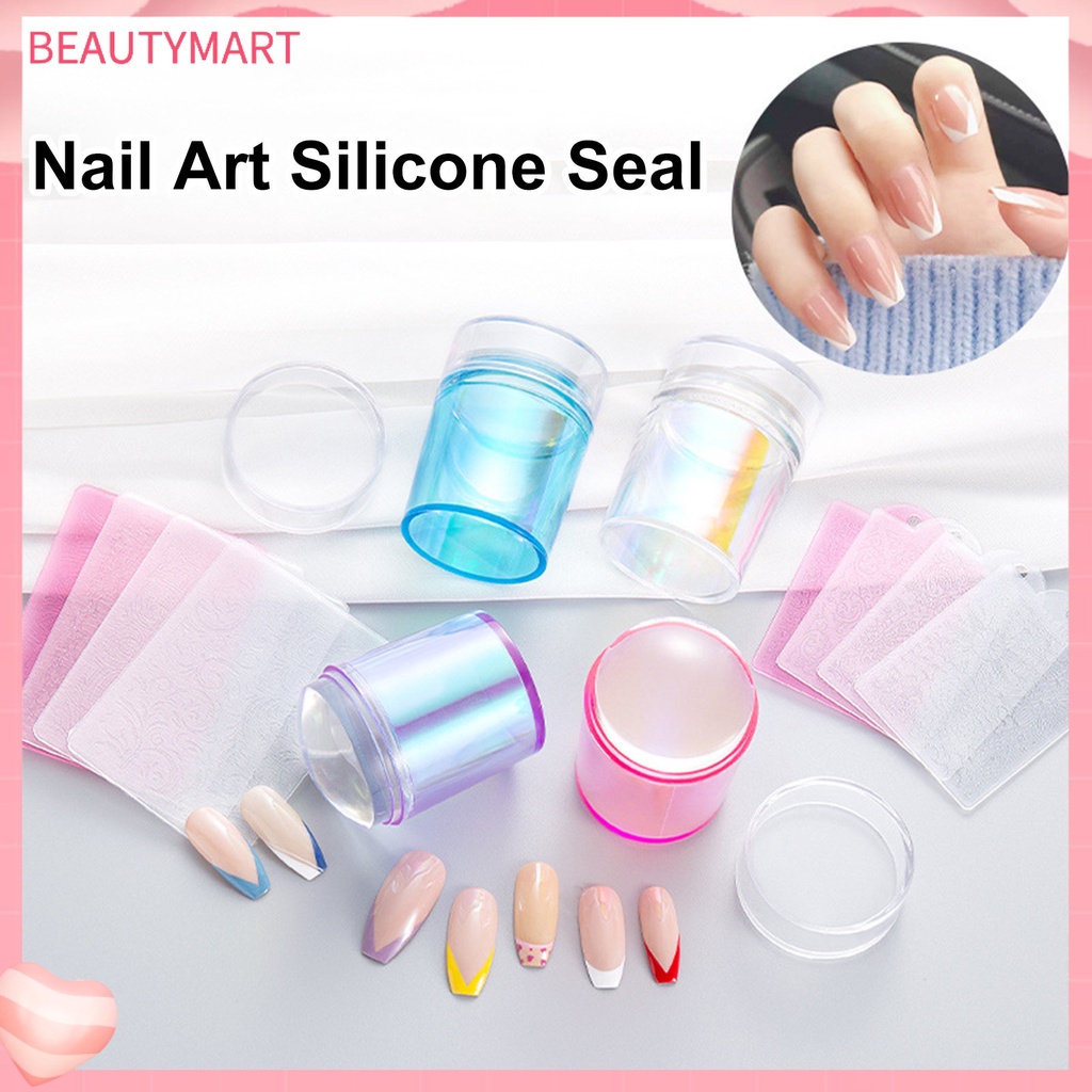 1 Bộ Dụng Cụ Đóng Dấu In Hình Móng Tay Mềm Mại Co Giãn Tốt Dành Cho Bạn Nữ