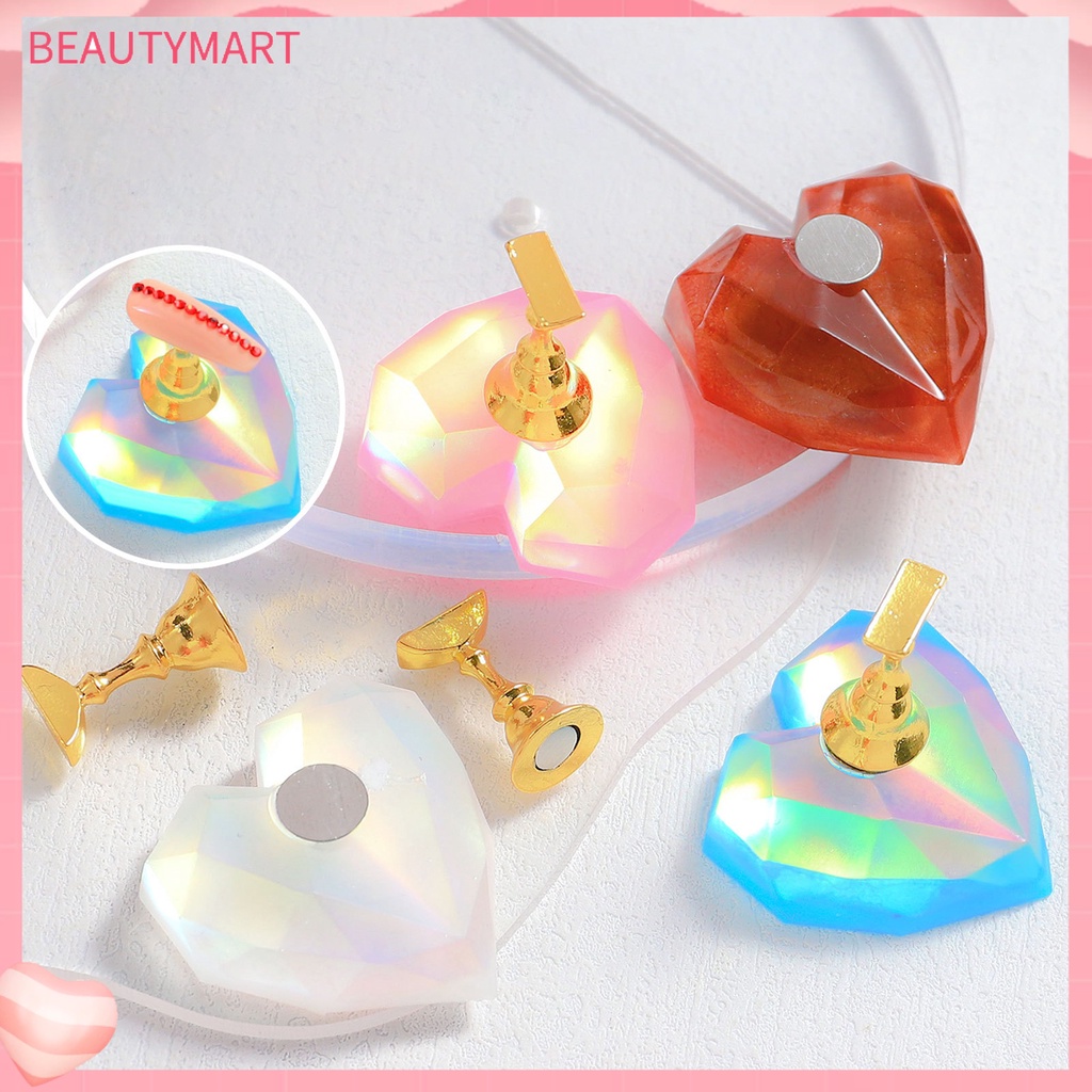 Giá Đỡ Trưng Bày Móng Tay Giả Hình Trái Tim Có Giác Hút Mạnh Dành Cho Nữ