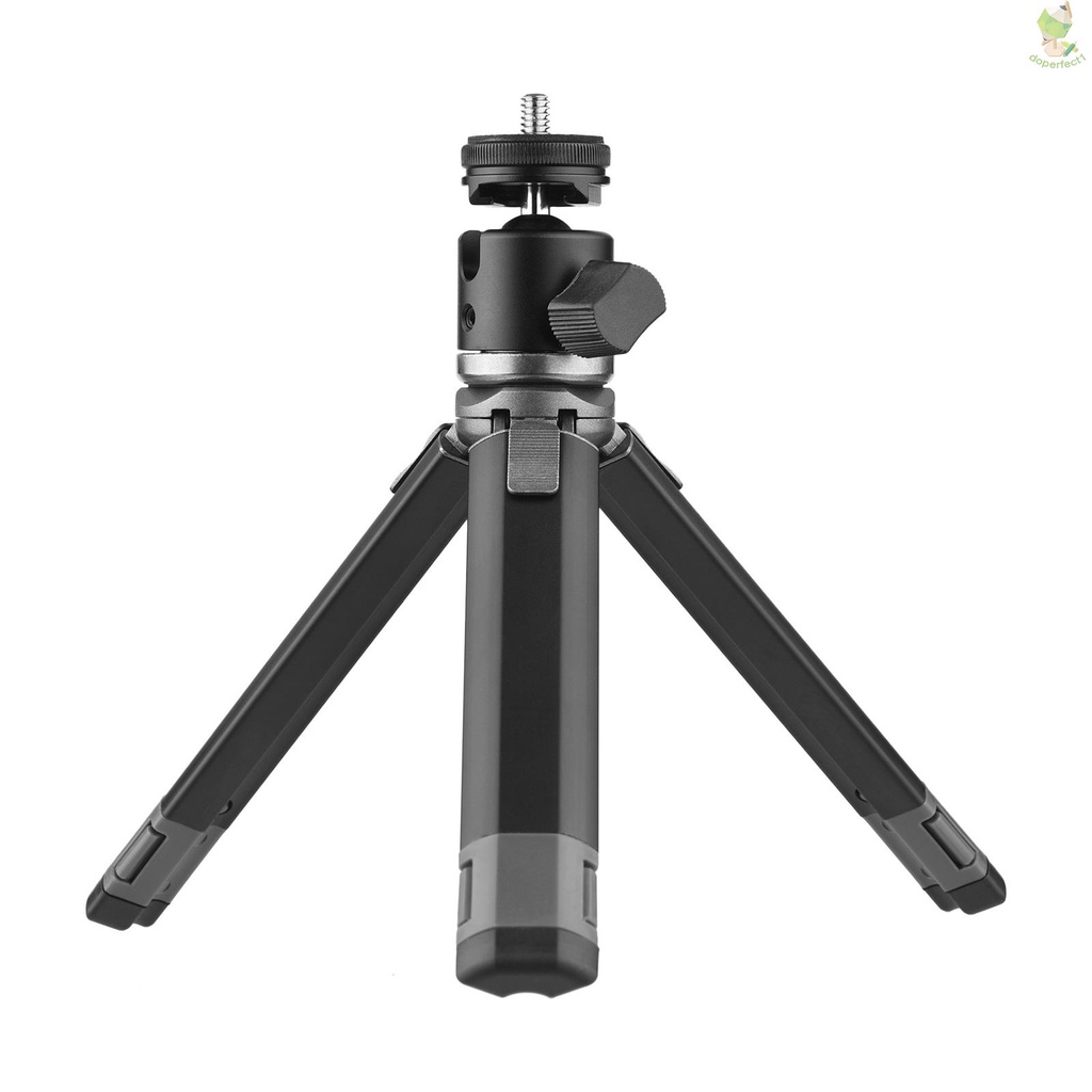 Aluminum Alloy Mini Tripod + Dual Use Ball Head Portable Tripod Stand Handle Grip Rotatable Ball Head with 1/4 Inch Scre   Came-6.5