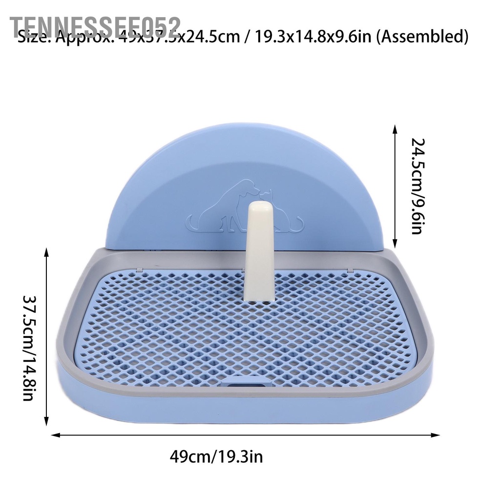 Tennessee052 Nhà Vệ Sinh Cho Thú Cưng Lưới Di Động Khay Bô Chó Có Trụ Thể Tháo Rời Và Tấm Phủ Tường Mèo