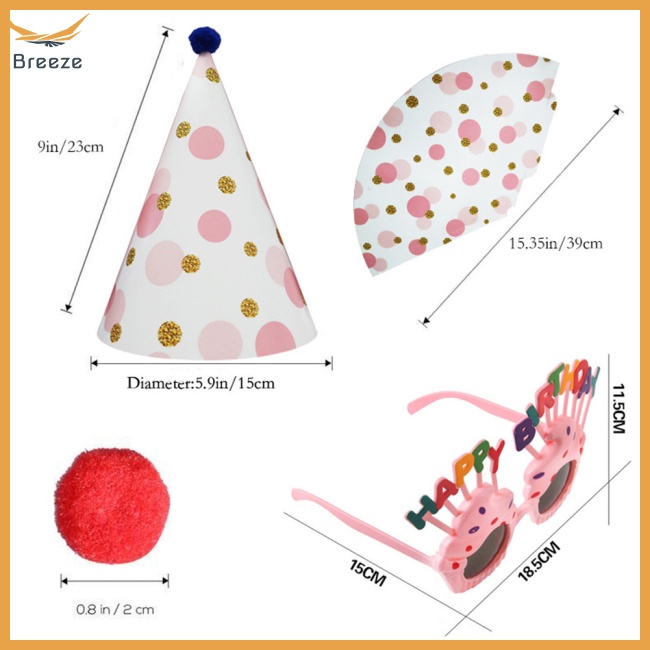 Nón Hình Nón / Kính Mát Vui Nhộn Có Thể Tái Sử Dụng Trang Trí Tiệc Sinh Nhật