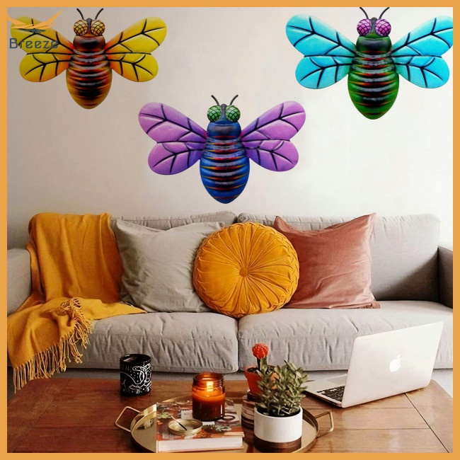 Set 4 Phụ Kiện Treo Tường Trang Trí Hình Con Ruồi 3d Trọng Lượng Nhẹ Dành Cho Vườn Nhà