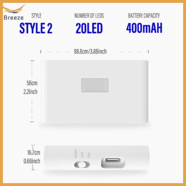 Đèn Led Không Dây Sạc Usb Cảm Ứng Cơ Thể Người Dùng Trang Trí Phòng Ngủ / Phòng Tắm