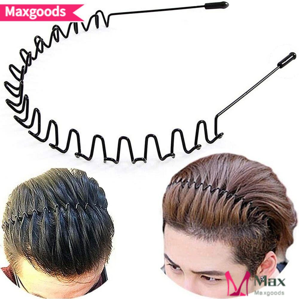 Set 3 / 5 / 6 / 10 Băng Đô Cài Tóc Đen Gợn Sóng Tạo Kiểu Tóc Unisex