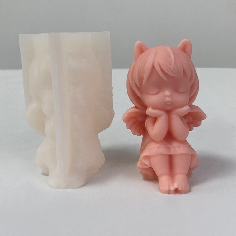 Khuôn Silicone Làm Nến Thơm Hình Vòng Xoắn Thiên Thần Trang Trí Bàn DIY