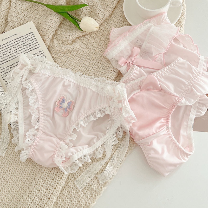 Quần Lót Hình Tai Mèo Màu Hồng Dễ Thương Phong Cách lolita Nhật Bản Cho Nữ