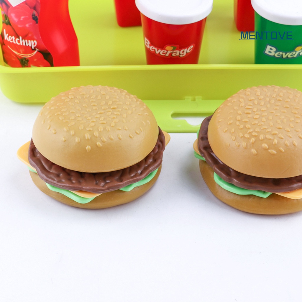 Set 8 Mô Hình Bánh Hamburger / Hamburger Trang Trí Nhà Búp Bê