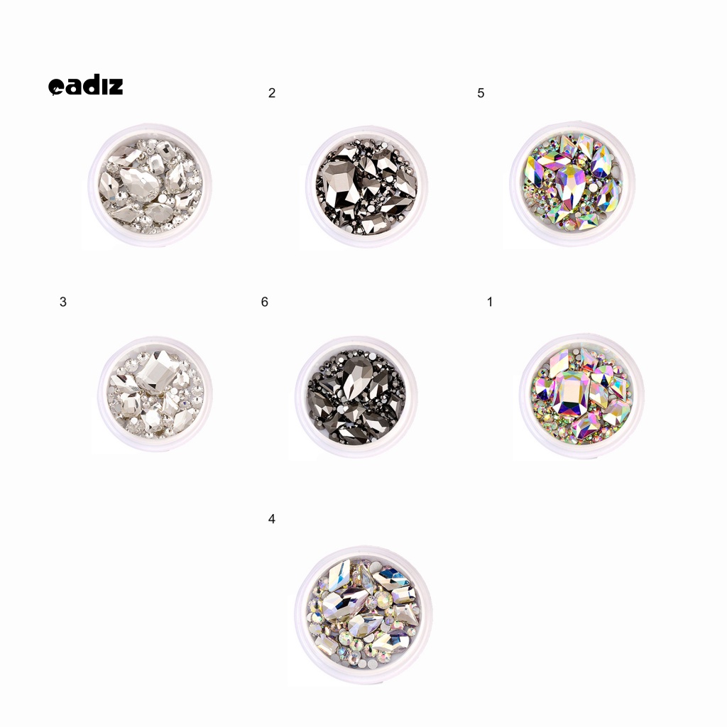 1 Hộp Hạt Cườm 3D Lấp Lánh Đính Móng Tay Thời Trang