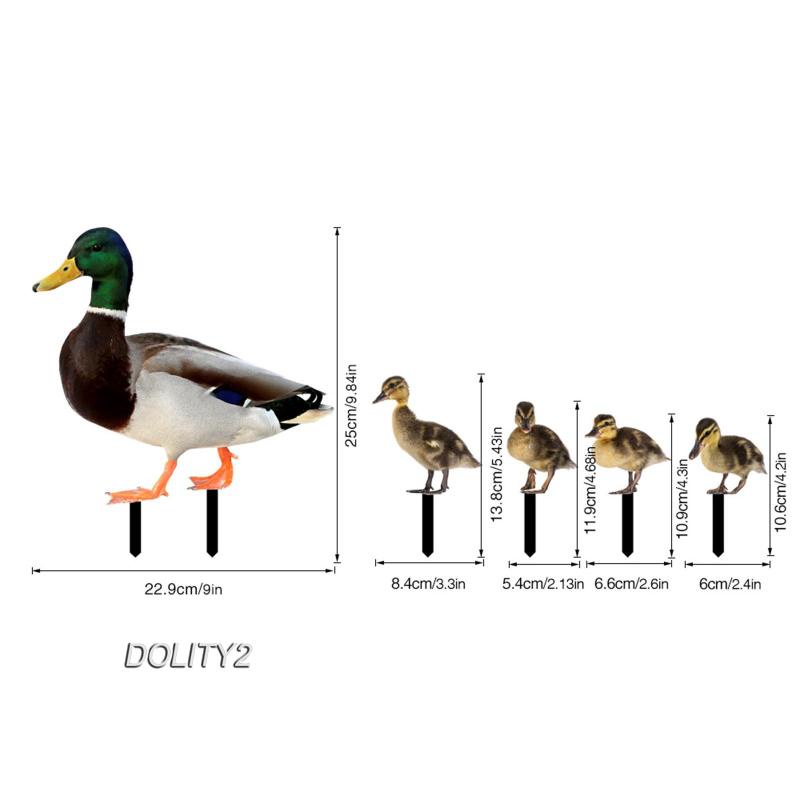 Set 2 / 5 Tượng Vịt Phẳng Điêu Khắc Trang Trí Lễ Phục Sinh