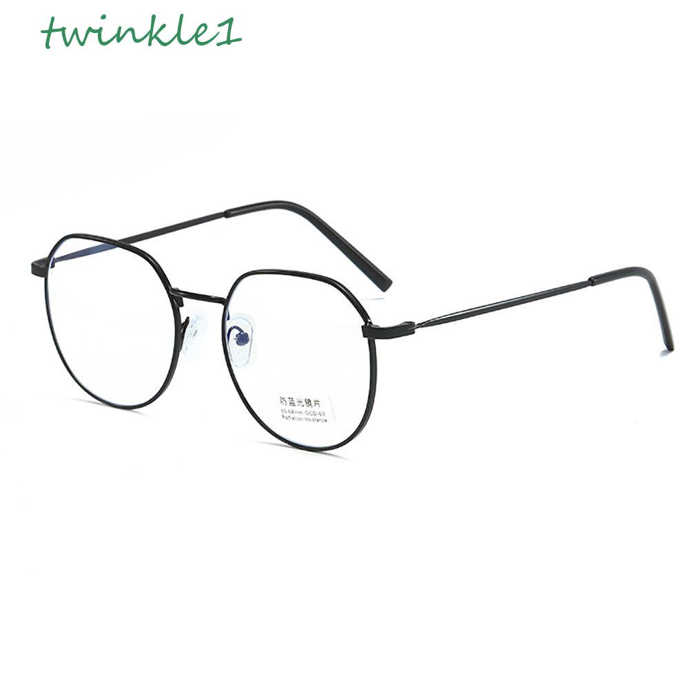 Mắt Kính Gọng Tròn Kim Loại Chống Ánh Sáng Xanh Phong Cách Retro Thời Trang Cho Nữ