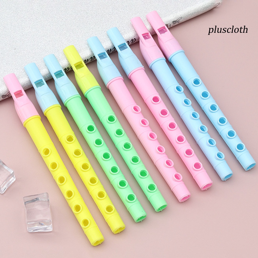 Set 10 Sáo Đồ Chơi 6 Lỗ Mini Di Động Có Thể Tháo Rời Thiết Kế Hoạt Hình Cho Bé