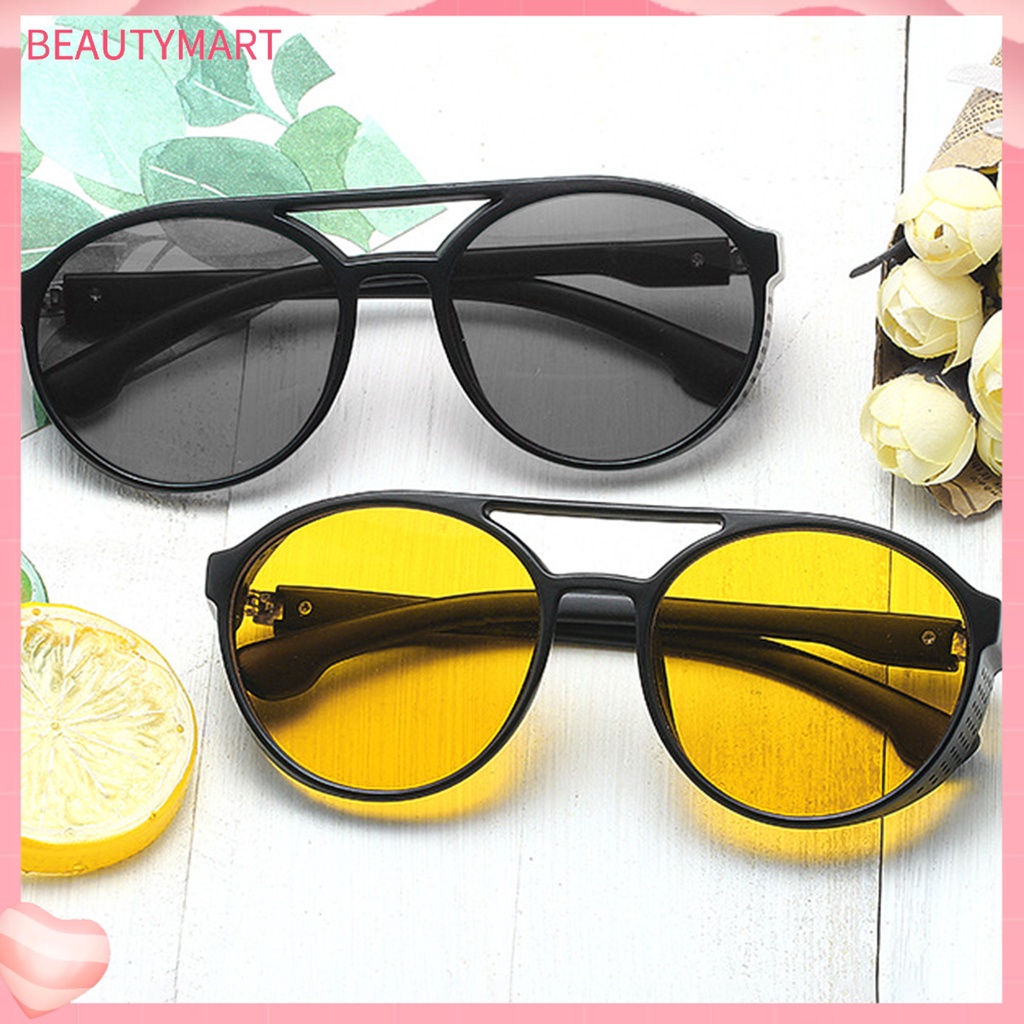 Kính Mát Gọng Nhựa Chống Tia UV Màu Trơn Phong Cách Punk Cổ Điển Thời Trang Cho Nam Và Nữ