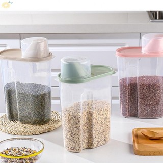 【VARSTR】Food Container Large Plastic Rice Snacks 1x Bean Box Case Cereal Grain