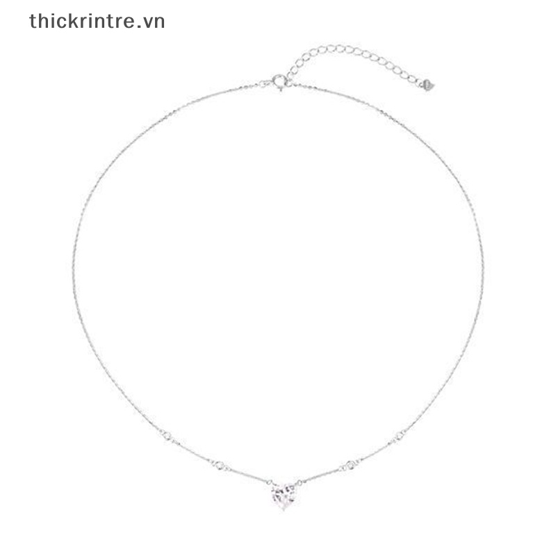 Vòng cổ Mặt Trái Tim Đính Đá Zircon Thời Trang Dành Cho Nữ
