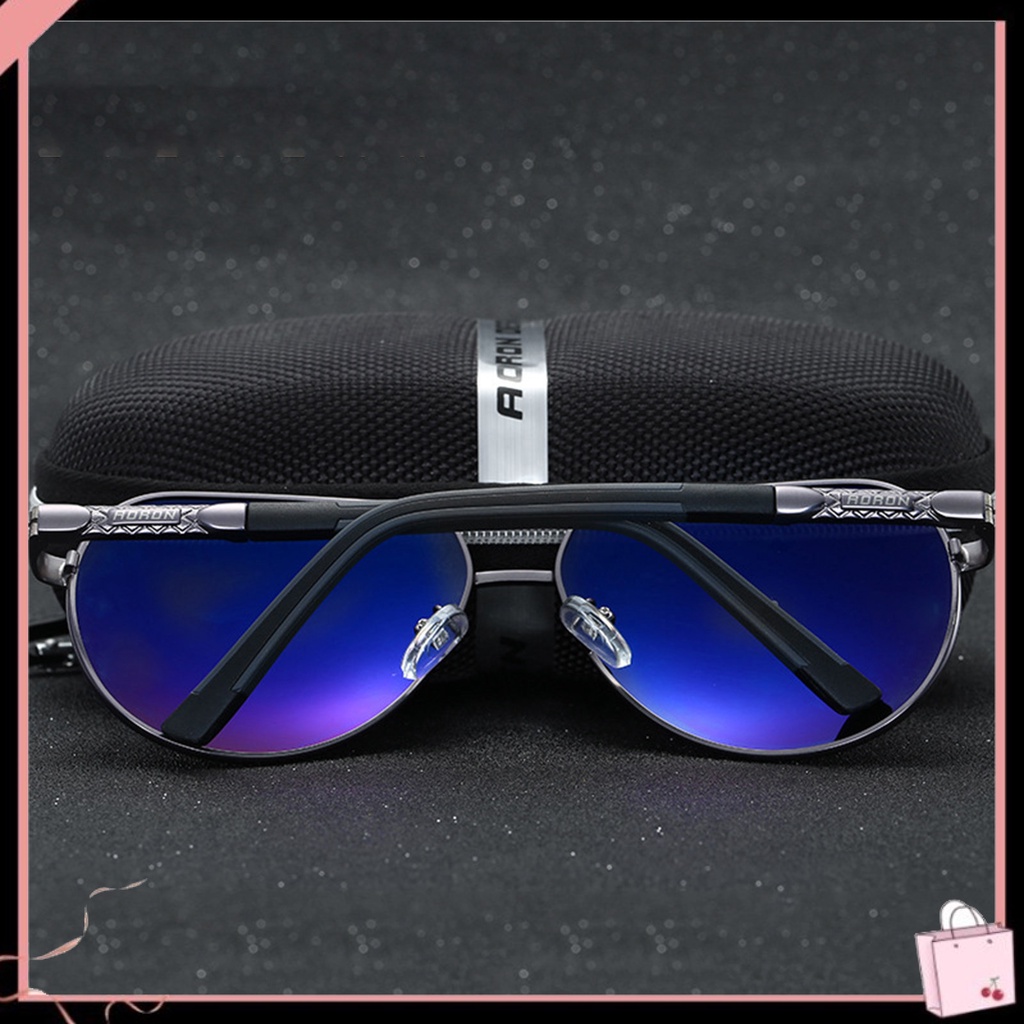 Kính Mát Phân Cực Chống Tia UV400 Gọng Kim Loại Thời Trang Cho Nam