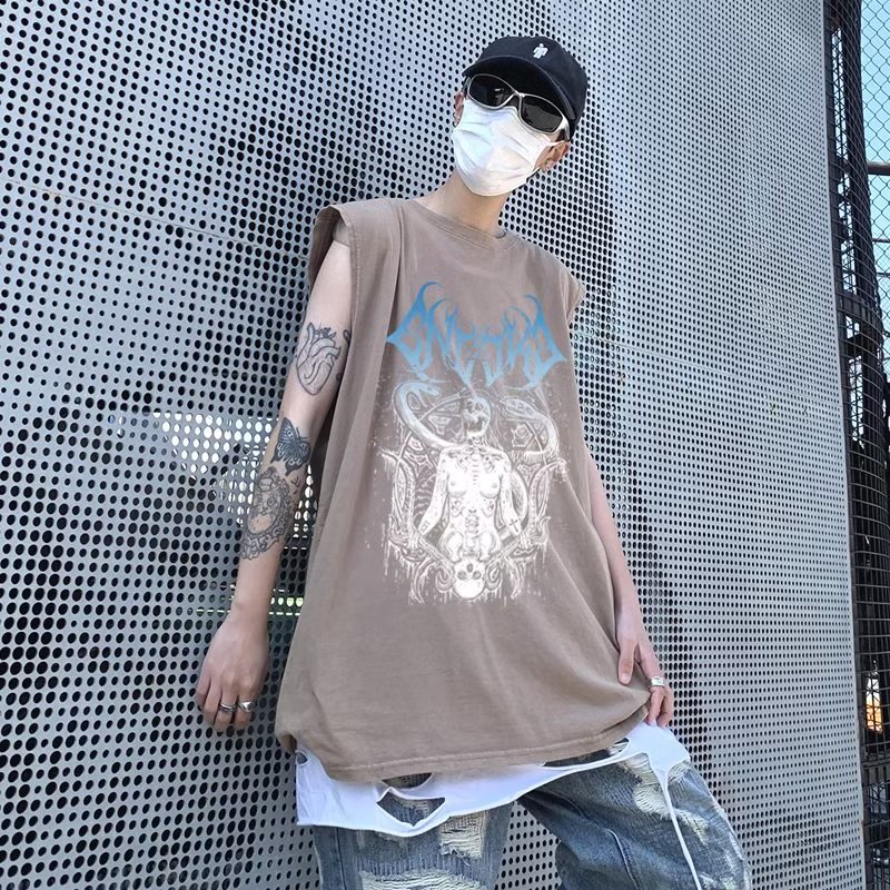 Áo Thun Sát Nách Thể Thao Phong Cách Đường Phố Thời Trang Mùa Hè Cho Nam