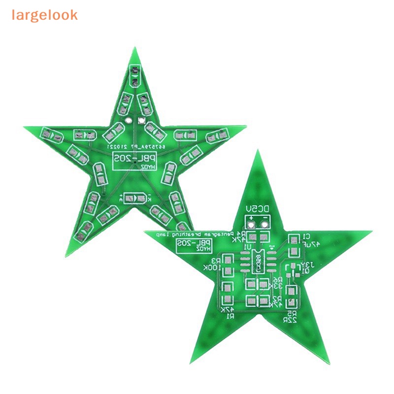 [Biglook] Bộ Dụng Cụ Tự Lắp Ráp Ngôi Sao Năm Cánh Có Đèn LED Gradient Cho Dịp Giáng Sinh Màu Xanh Lá / Đỏ /