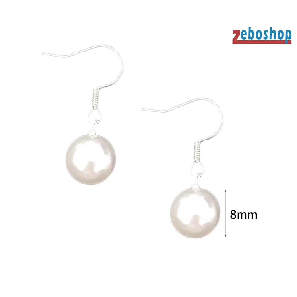 1 Cặp Bông Tai Ngọc Trai Giả Dáng Dài Siêu Bền Dùng Làm Quà Tặng