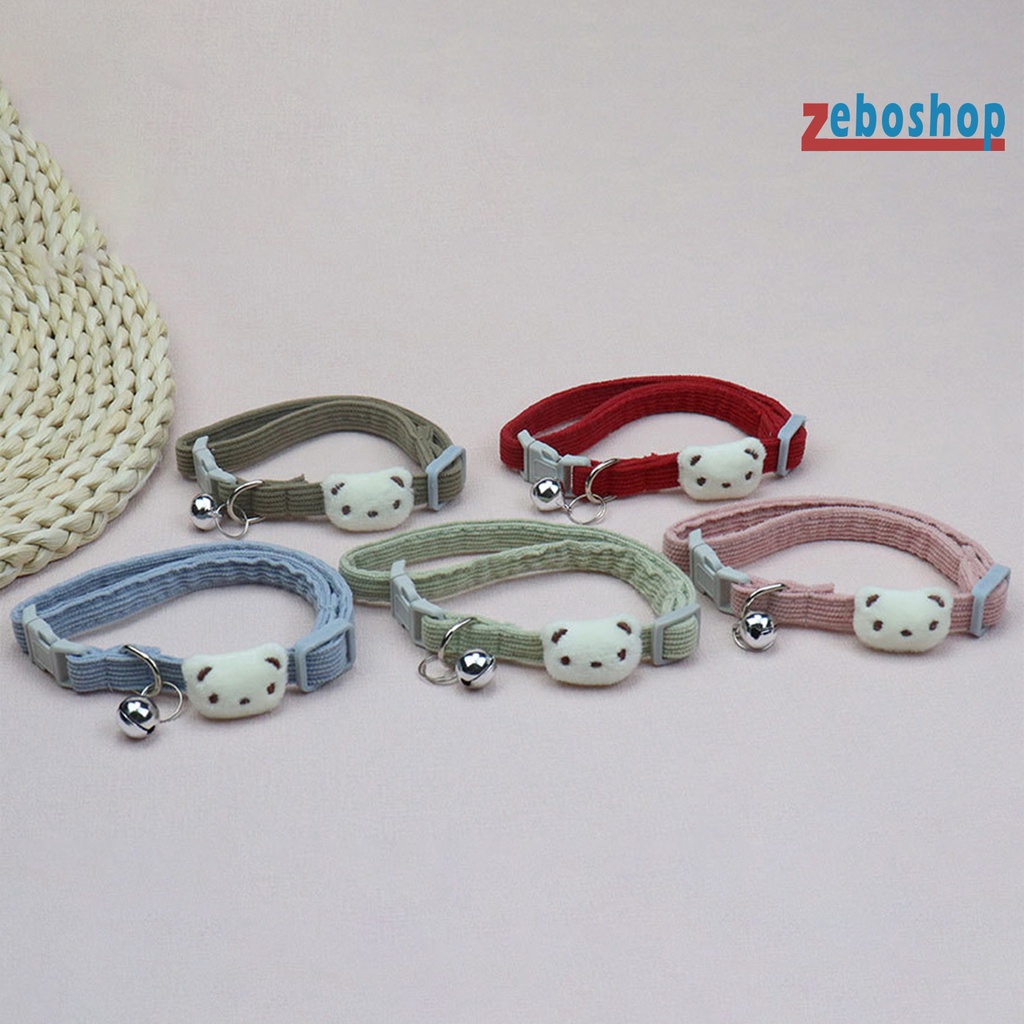 Vòng Cổ Co Giãn Thoáng Khí Có Chuông Thời Trang Cho Thú Cưng