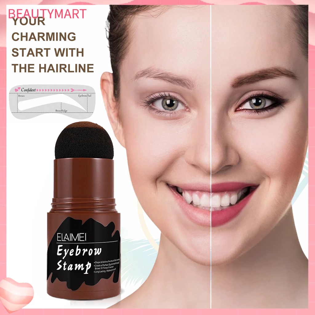 1 Bộ Phấn Kẻ Lông Mày beautymart Kết Cấu Tinh Tế Lâu Trôi Kèm Cọ Trang Điểm