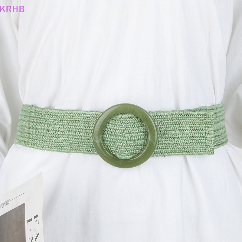 1 Thắt Lưng Dây Bện Hình Tròn / Vuông Phong Cách Vintage Dành Cho Nữ Mới