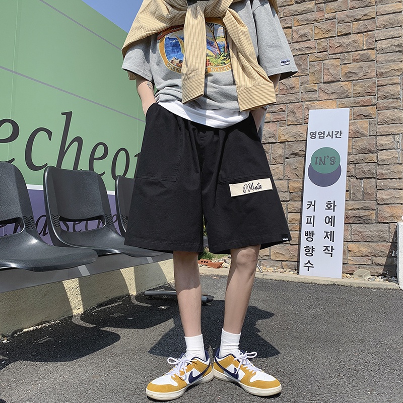Quần Short Ống Rộng Phong Cách Đường Phố Nhật Bản Thời Trang Mùa Hè Hàng Mới Dành Cho Nam