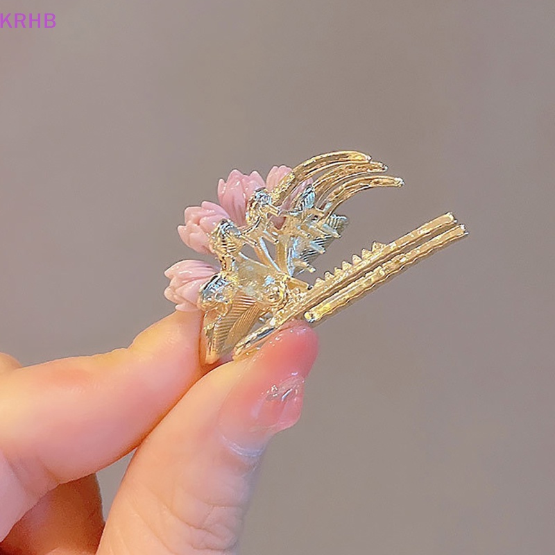 Kẹp Tóc Mái Bằng Hợp Kim Hình Hoa Phong Cách Hàn Quốc Dễ Thương Dành Cho Nữ Mới