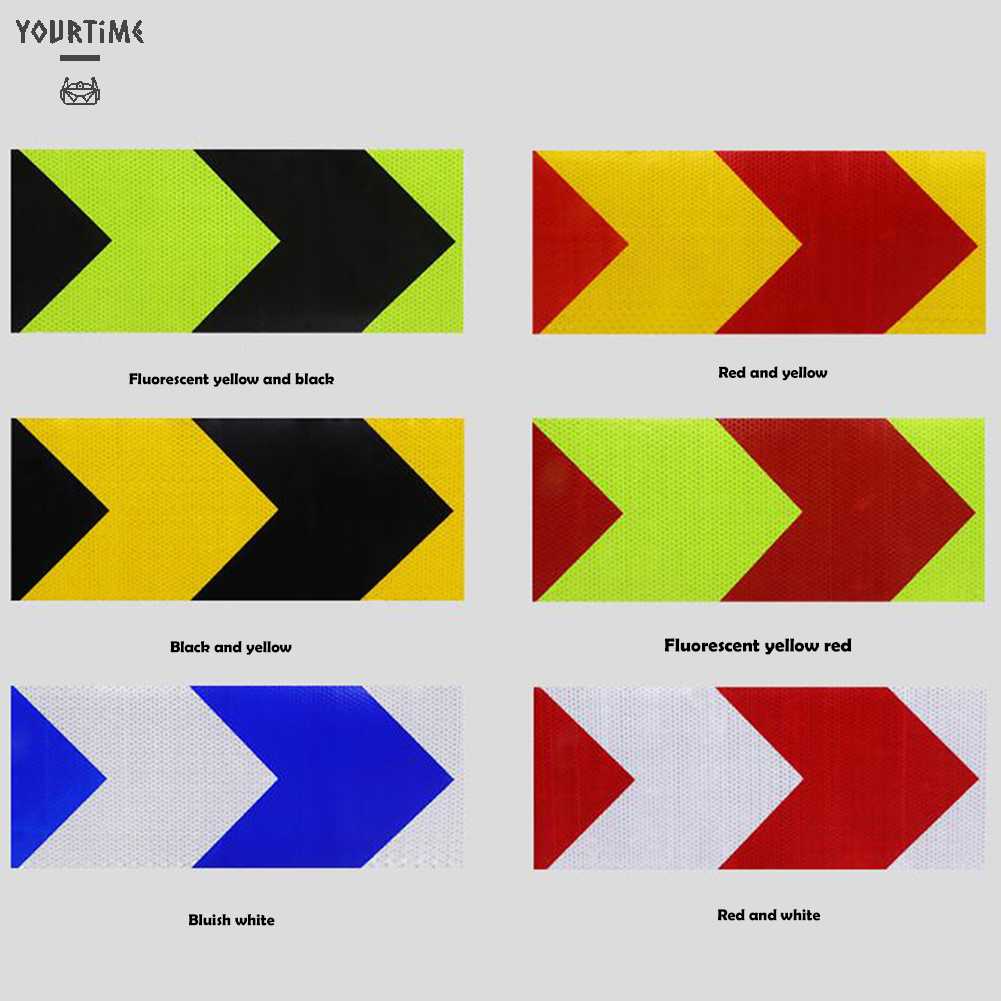 Cuộn Băng Keo Phản Quang 5x300cm In Hình Mũi Tên Cảnh Báo An Toàn Cho Xe Hơi