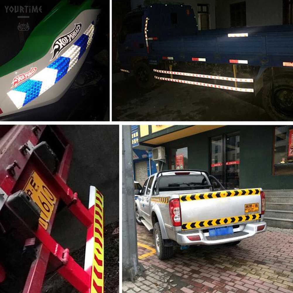 Cuộn Băng Keo Phản Quang 5x300cm In Hình Mũi Tên Cảnh Báo An Toàn Cho Xe Hơi