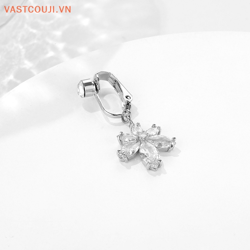 Khuyên Rốn Đính Đá Zircon Giả Bằng Thép Thời Trang Cho Nữ