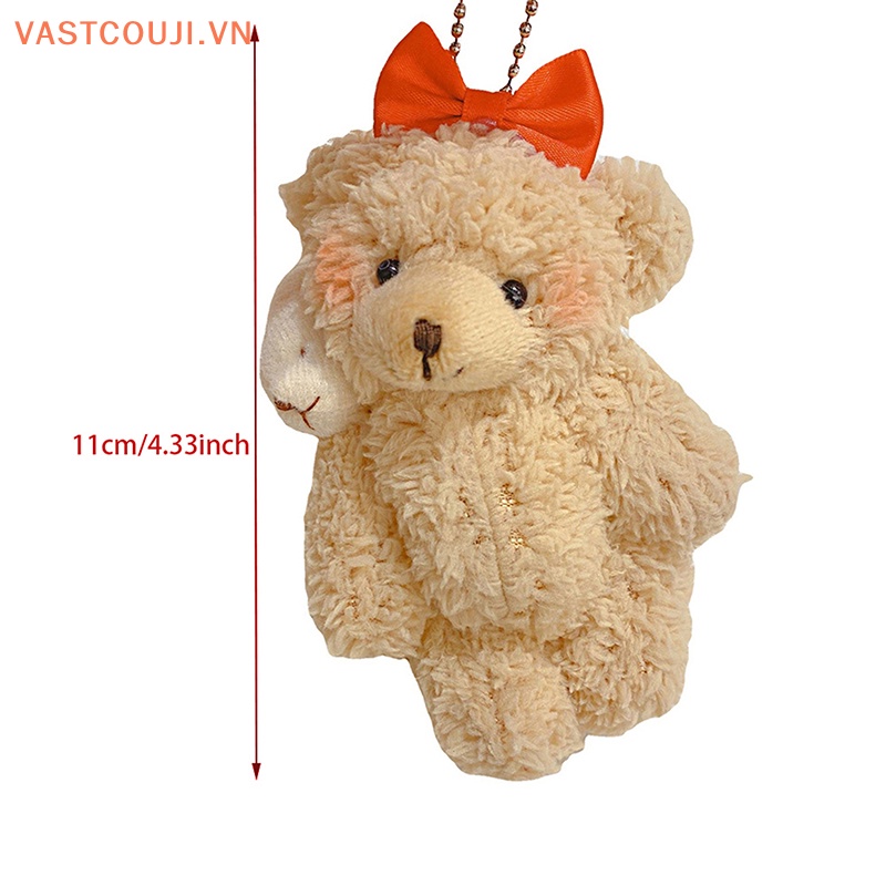 1 Móc Khóa Hình Gấu Bông Đeo Mắt Kính Dễ Thương
