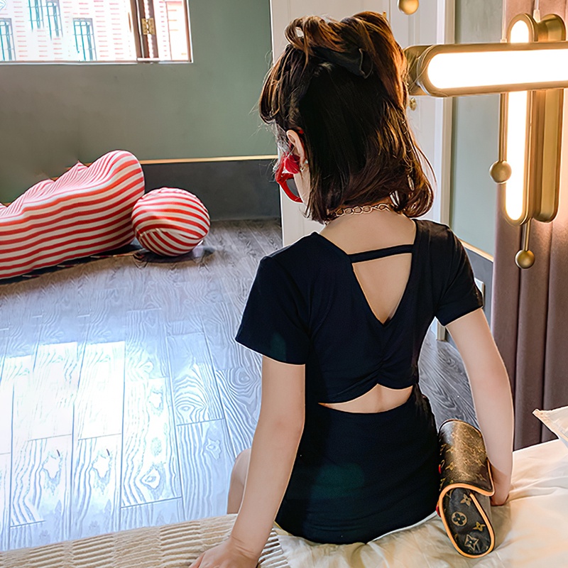 Đầm Hở Lưng Thời Trang Mùa Hè Quyến Rũ Cho Bé Gái 2-7 Tuổi