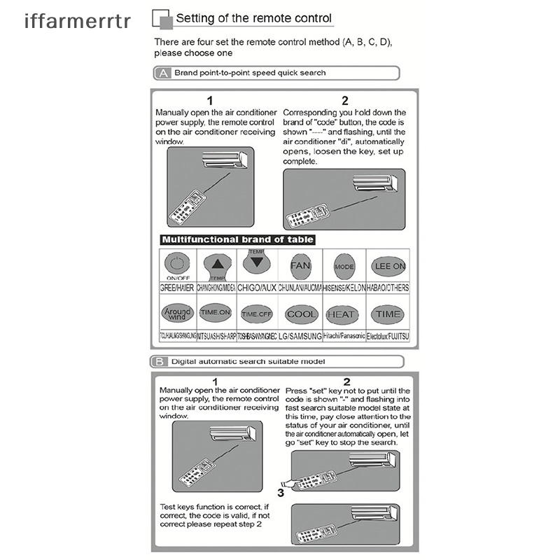 Điều Khiển Từ Xa K-1028E AC Màn Hình LCD Cho Máy Lạnh
