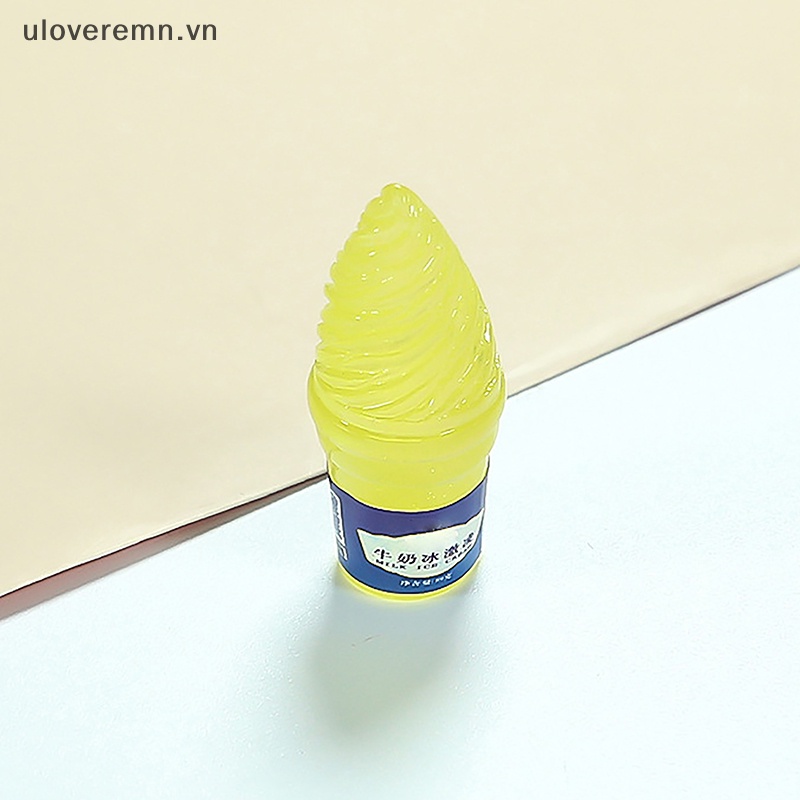 Bộ 5 Mô Hình Kem Hoạt Hình Mini Bằng Nhựa Resin Phát Quang Trang Trí Tiểu Cảnh