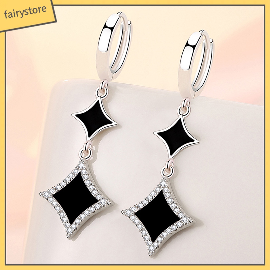 1 Đôi Bông Tai Hình Ngôi Sao Đính Đá Lấp Lánh Dành Cho Nữ