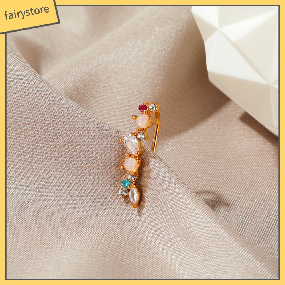 1 Khuyên Vành Tai Đính Đá Ngọc Trai Giả Thanh Lịch Dành Cho Nữ