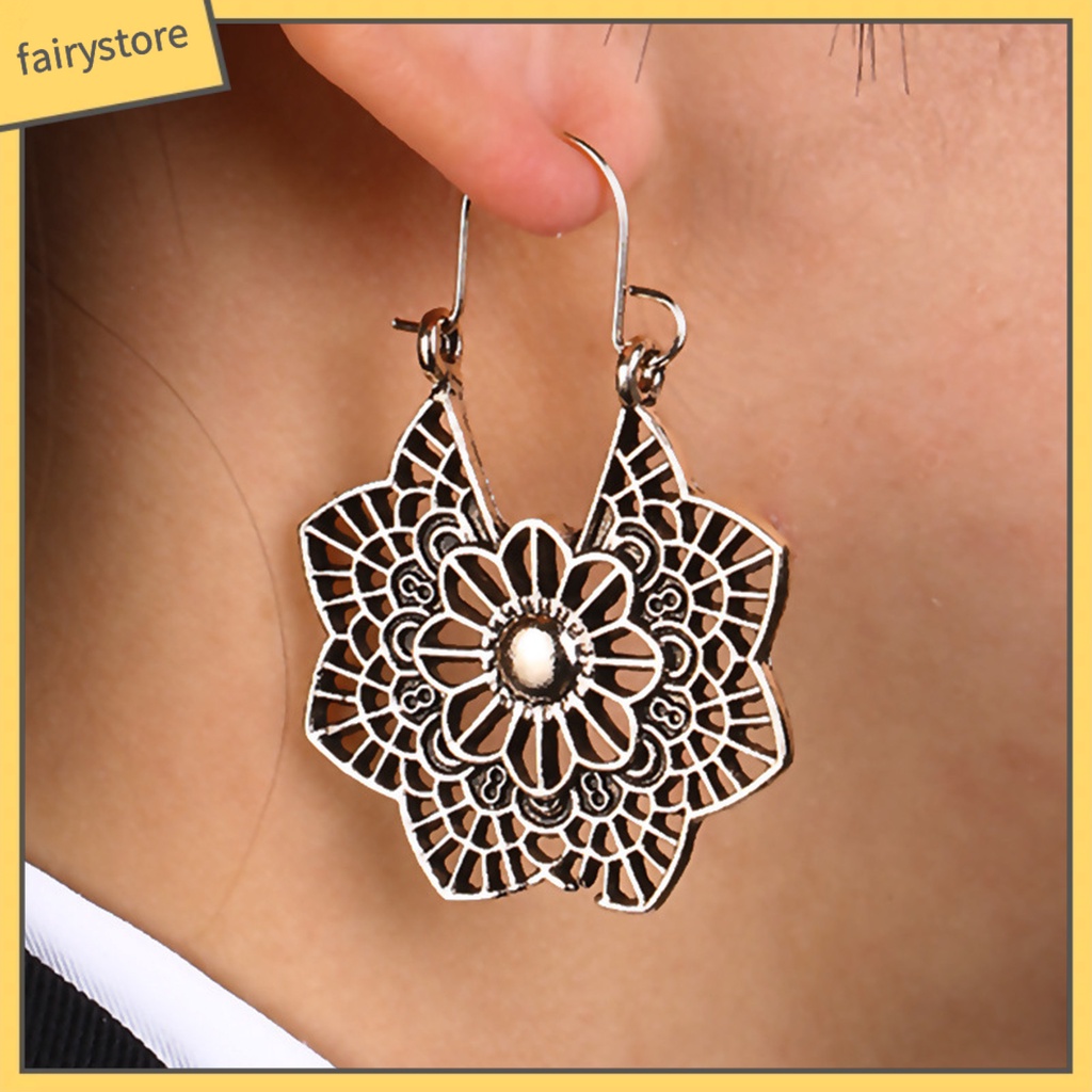 1 Đôi Bông Tai Hợp Kim Nhiều Hình Dạng Phong Cách Vintage